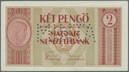 Hungary / Ungarn: Magyar Nemzeti Bank, 2 Pengö 1938 MINTA (Specimen), P.103s, Slightly Edge Bend At - Hungary