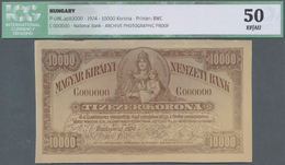 Hungary / Ungarn: Magyar Kiralyi Nemzeti Bank Extraordinary Rare Photographic Proof Of Front And Rev - Hongrie