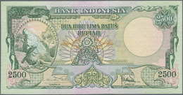 Indonesia / Indonesien: 2500 Rupiah ND(1957), P.54, Very Soft Vertical Bend And Tiny Dint At Upper R - Indonésie