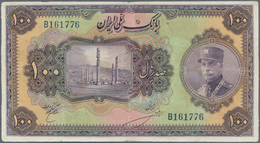 Iran: Bank Melli Iran 100 Rials SH1313 (1934), P.28b, Still Nice With Small Professional Repaired An - Iran