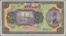 Iran: Bank Melli Iran 100 Rials SH1313 (1934), P.28b, Still Nice With Small Professional Repaired An - Irán