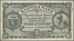 Isle Of Man: 1 Pound 1938 P. 18b, Used With A Stronger Center Fold, Center Hole, 5mm Tear At Upper B - Autres & Non Classés