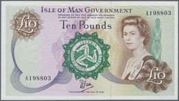 Isle Of Man: 10 Pounds ND P. 36b, Light Handling In Paper, Condition: AUNC. - Otros & Sin Clasificación