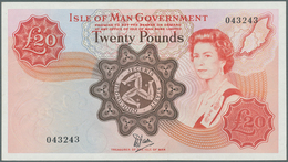 Isle Of Man: 20 Pounds ND(1979) P. 37a, Very Light Center Fold, Some Creases In Paper But Still Cris - Autres & Non Classés