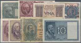Italy / Italien: Set Of 26 Notes Containing 1x 10 Lire P. 20 (F), 8x 5 Lire P. 23 (F, VF, XF), 4x 10 - Other & Unclassified