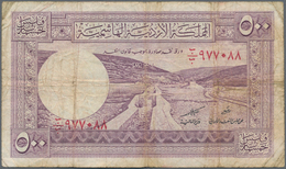 Jordan / Jordanien: Small Lot With 4 Banknotes 500 Fils P.5A, 1 Dinar P.14 And Two Times 1 Dinar P.1 - Jordania