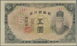 Korea: 5 Yen ND(1945), P.39a In About XF Condition - Korea, Zuid