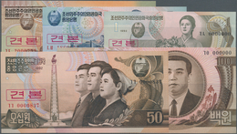 Korea: Set With 5 Banknotes 1, 5, 10, 50 And 100 Won 1992 SPECIMEN, P.39s-43s, All In UNC Condition. - Corea Del Sud