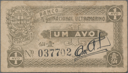 Macau / Macao: Banco Nacional Ultramarino 1 Avo ND(1942), P.13 In About F To F+ Condition. - Macau