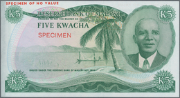 Malawi: Reserve Bank Of Malawi 5 Kwacha 1974 Color Trial SPECIMEN, P.11cts With Minor Traces Of Fore - Malawi