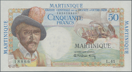 Martinique: Caisse Centrale De La France D'Outre-Mer 50 Francs ND(1947-49), P.30, Two Soft Vertical - Altri & Non Classificati