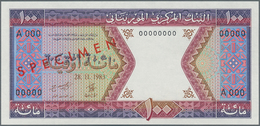 Mauritania / Mauretanien: 100 Ouguiya 1983 Front And Reverse Specimen With Red Overprint "SPECIMEN" - Mauritanie