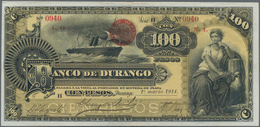 Mexico: El Banco De Durango 100 Pesos 1914, P.S277a, Stronger Vertical Fold At Center And A Few Mino - Mexico