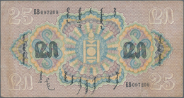 Mongolia / Mongolei: Commercial And Industrial Bank 25 Tugrik 1925, P.11, Great Original Shape With - Mongolia