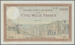 Morocco / Marokko: Banque D'État Du Maroc 5000 Francs 1949, P.23c, Excellent Condition With A Strong - Marokko