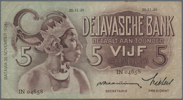 Netherlands Indies / Niederländisch Indien: Set Of 3 Notes Containing 10 Gulden 1930 P. 70, 5 Gulden - Nederlands-Indië