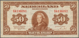 Netherlands / Niederlande: 50 Gulden 1943 P. 68a, Several Folds And Creases In Paper But No Holes Or - Sonstige & Ohne Zuordnung