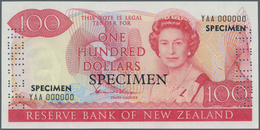 New Zealand / Neuseeland: 100 Dollars ND(1981-89) SPECIMEN With Signature: Hardie, P.175s, Laminated - New Zealand