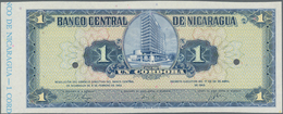 Nicaragua: 1 Cordoba 1962 Front Proof Specimen P.107s With Small Border Piece With Text "BANCO DE NI - Nicaragua