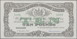 Northern Ireland / Nordirland: 10 Pounds 1963 P. 128c, Belfast Banking Company, Light Creases At Lef - Other & Unclassified