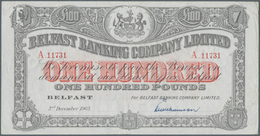 Northern Ireland / Nordirland: 100 Pounds 1963 P. 131c, Belfast Banking Company, Used With Light Fol - Altri & Non Classificati