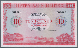 Northern Ireland / Nordirland: 10 Pounds 1966 Specimen P. 323s, Hole Cancellation, Zero Serial Numbe - Sonstige & Ohne Zuordnung