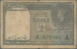 Pakistan: Government Of Pakistan 1 Rupee 1940 (1948) With Overprint "Government Of Pakistan" On INDI - Pakistan