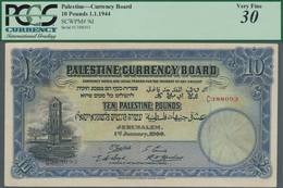 Palestine / Palästina: Palestine Currency Board 10 Pounds January 1st 1944, P.9d, Great Original Sha - Other - Asia