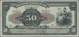 Peru: 50 Soles 1941, P.68A In About XF Condition. - Peru