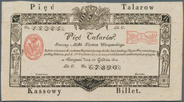 Poland / Polen: 5 Talarow 1810 Specimen, Or Formular, With Serial Number 1234567890 And W/o Signatur - Poland