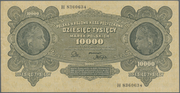 Poland / Polen: 10.000 Marek Polskich 1922, P.32, Almost Perfect Condition, Just A Few Minor Craeses - Poland