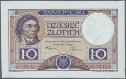 Poland / Polen: 10 Zlotych 1919, P.54A, Small Cut At Lower Right And Upper Right Margin, Edge Bend A - Polen