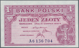 Poland / Polen: 1 Zloty 1939 Remainder, P.79r In Perfect UNC Condition. Very Rare! - Poland