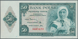 Poland / Polen: 50 Zlotych 1939 Remainder, P.88r In Perfect UNC Condition. Very Rare! - Polen