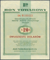 Poland / Polen: Bon Towarowy 20 Dollars 1960, P.FX18, Nice Used Condition With Small Folds And Creas - Polen
