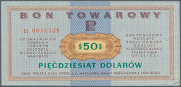 Poland / Polen: Bon Towarowy 50 Dolarow 1969, P.FX32, Edge Bend At Lower Right, Creases In The Paper - Poland