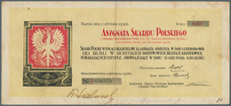 Poland / Polen: Asygnata Skarbu Polskiego 100 Rubli 1918, P.NL In Used Condition With Some Stains An - Polen