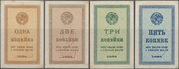 Russia / Russland: 1924 Small Change Kopek Notes Set With 1, 2, 3 And 5 Kopeks 1924, P.191-194, All - Russia