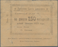 Russia / Russland: Kazakhstan - Guryev 250 Rubles 1923, P.NL (R. 16307), Condition: VF (pinholes) - Rusia
