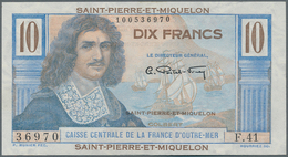 Saint Pierre & Miquelon: Caisse Centrale De La France D'Outre-Mer With Overprint "Saint-Pierre-et-Mi - Other & Unclassified