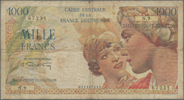 Saint Pierre & Miquelon: Caisse Centrale De La France D'Outre-Mer 1000 Francs ND(1950-60), P.28, Alm - Other & Unclassified