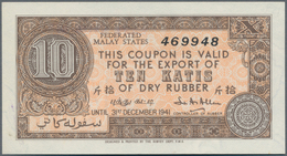 Sarawak: Federated Malay States 10 Katis Of Dry Rubber 1941, P.NL In UNC - Malaysie