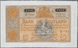 Scotland / Schottland: Bank Of Scotland 5 Pounds 1943 With Signatures: Elphinstone & Crawford, P.92c - Otros & Sin Clasificación