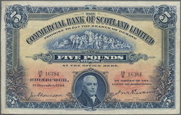 Scotland / Schottland: Commercial Bank Of Scotland Limited 5 Pounds 1944, P.S328, Still Great Condit - Other & Unclassified