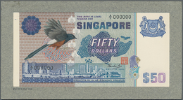 Singapore / Singapur: Composite Essay By De La Rue For Front Side Of An 50 Dollars Banknote From 197 - Singapour