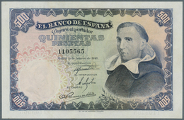 Spain / Spanien: 500 Pesetas 1946 P. 132a, The Note Has A Center Fold Which Seems To Be Stabilized, - Otros & Sin Clasificación