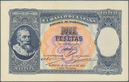 Spain / Spanien: 1000 Pesetas 1937 Specimen Proofs Pick Unlisted, Highly Rare Unissued Design, Print - Otros & Sin Clasificación