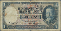 Straits Settlements: Set Of 2 Notes Containing 10 Cents ND P. 6, S/N K/9 32437, Used With Strong Cen - Malesia