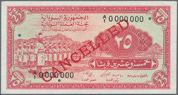Sudan: Sudan Currency Board Pair With 25 Piastres 1956 SPECIMEN, P.1As In UNC Condition And 25 Piast - Soudan