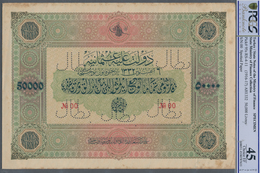 Turkey / Türkei: Highly Rare Specimen Banknote Of 50.000 Livres ND(1916-17) AH1332, RS-4-11, With Ar - Turquie